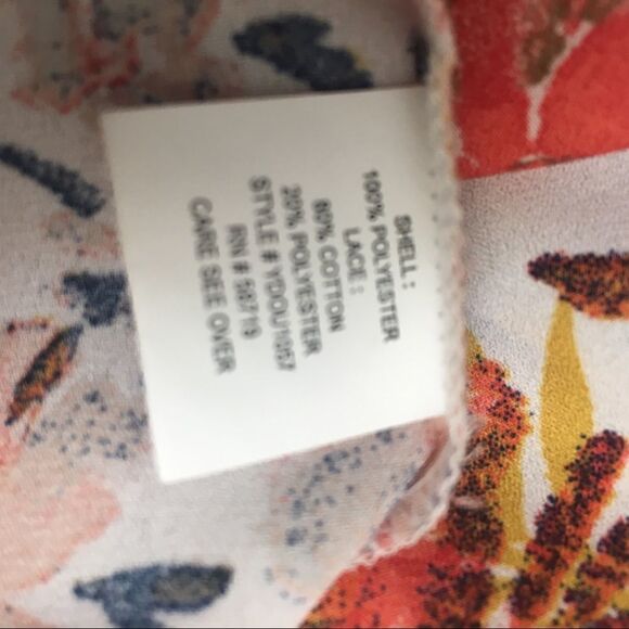 NY Collection Floral Blouse Petite Large - Picture 5 of 5